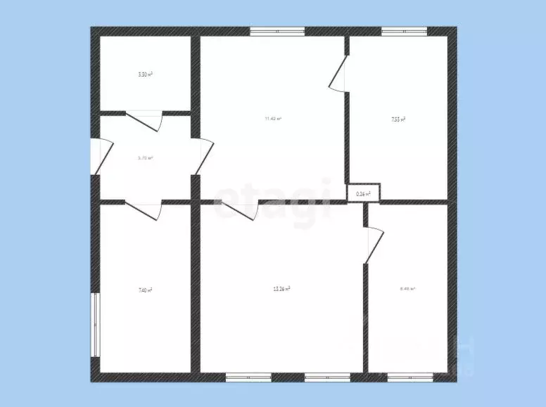 Дом в Белгородская область, Короча ул. Гагарина, 47 (52 м) - Фото 1
