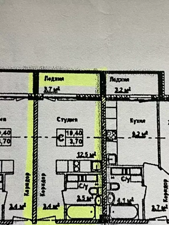 Студия Нижегородская область, Нижний Новгород бул. Южный, 19 (21.0 м) - Фото 1