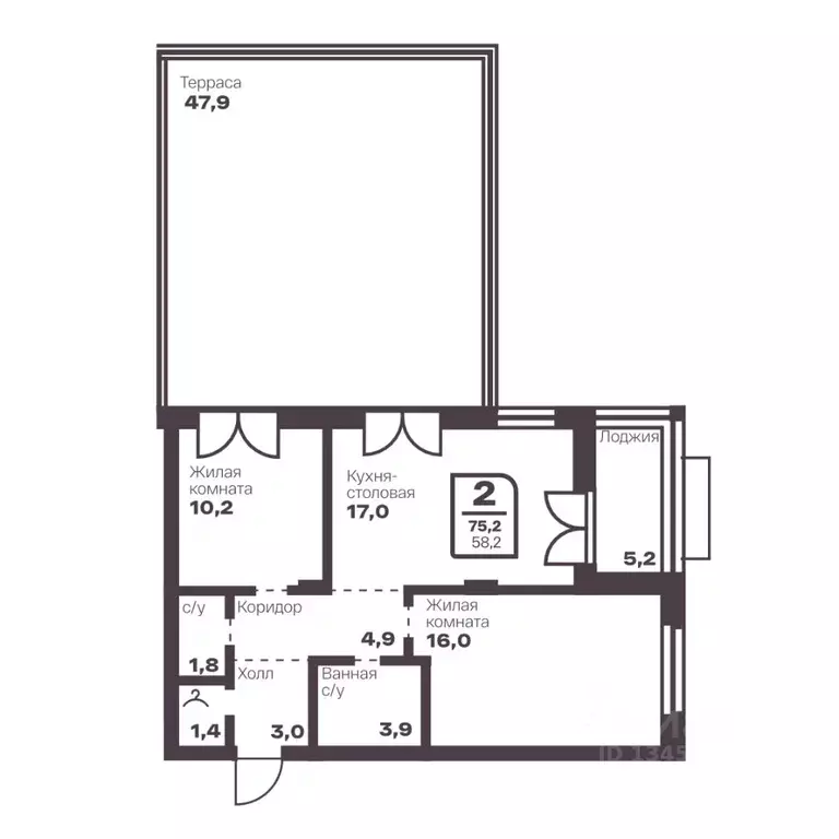 2-к кв. Челябинская область, Магнитогорск ул. Притяжения (58.2 м) - Фото 1