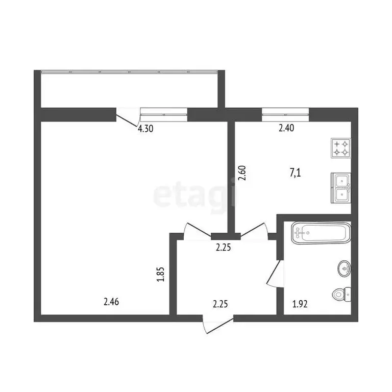 1-комнатная квартира: Республика Мордовия, городской округ Саранск, ... - Фото 2