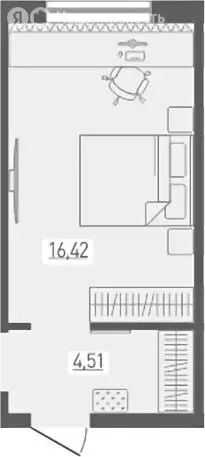 2-комнатная квартира: Новосибирск, улица Забалуева, с11 (42.47 м) - Фото 0