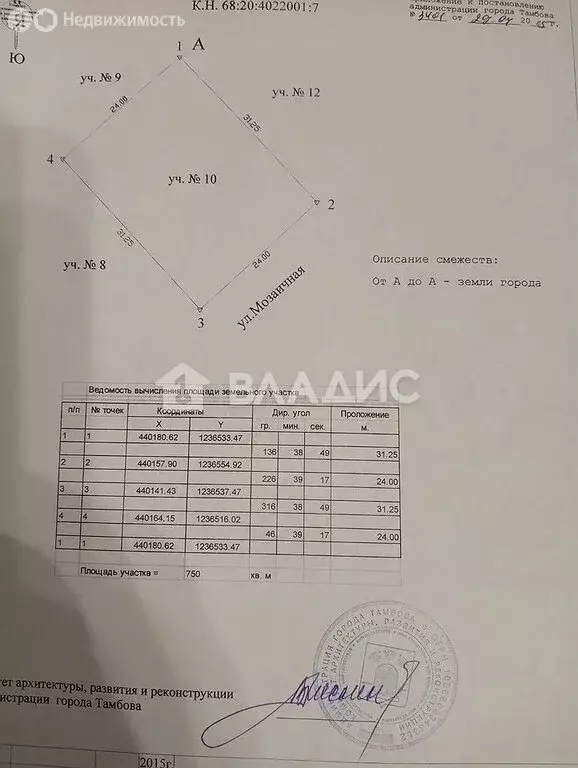 Участок в Тамбов, улица имени Евгения Рябинского, 10 (7.5 м) - Фото 0