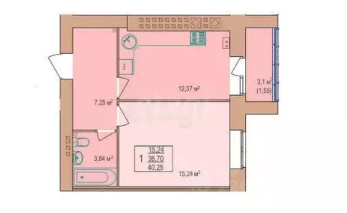 1-к кв. Костромская область, Кострома Якиманиха мкр, 4А (40.0 м) - Фото 0