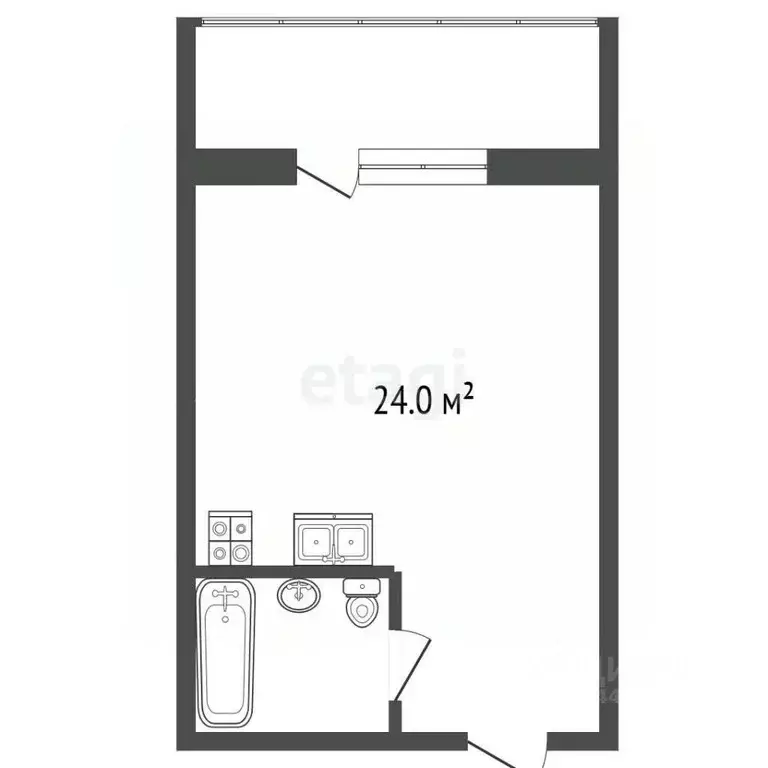 Студия Челябинская область, Челябинск Набережная ул., 3Б (24.0 м) - Фото 1