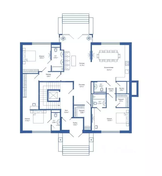 3-к кв. Москва Таманская ул., 3с26 (240.0 м) - Фото 2