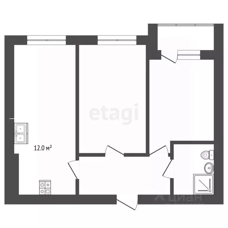 2-к кв. Калининградская область, Калининград Коммунистическая ул., 28А ... - Фото 2