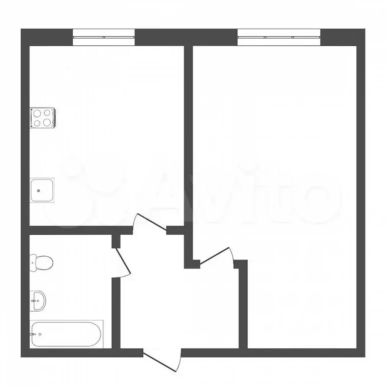 1-к. квартира, 35,6 м, 1/9 эт. - Фото 0