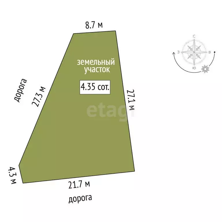 Участок в Балаклава, садоводческое товарищество Благодатный (4.35 м) - Фото 1