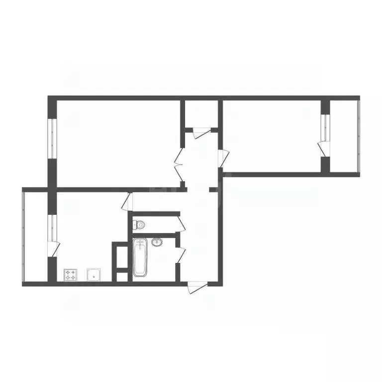 2-к кв. Смоленская область, Смоленск Королевка мкр, 9А (53.1 м) - Фото 2