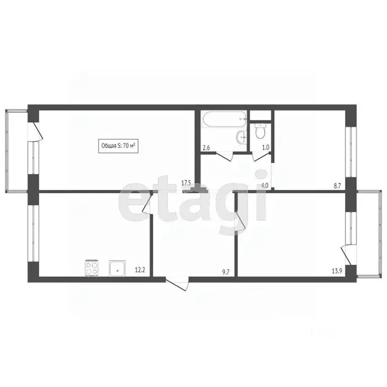 3-к кв. Алтайский край, Бийск пер. Владимира Мартьянова, 144 (67.2 м) - Фото 2