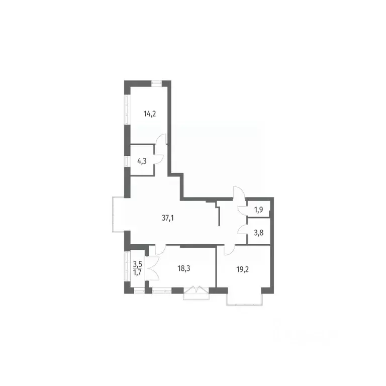 3-к кв. Санкт-Петербург ул. Академика Константинова, 1к1 (110.77 м) - Фото 0