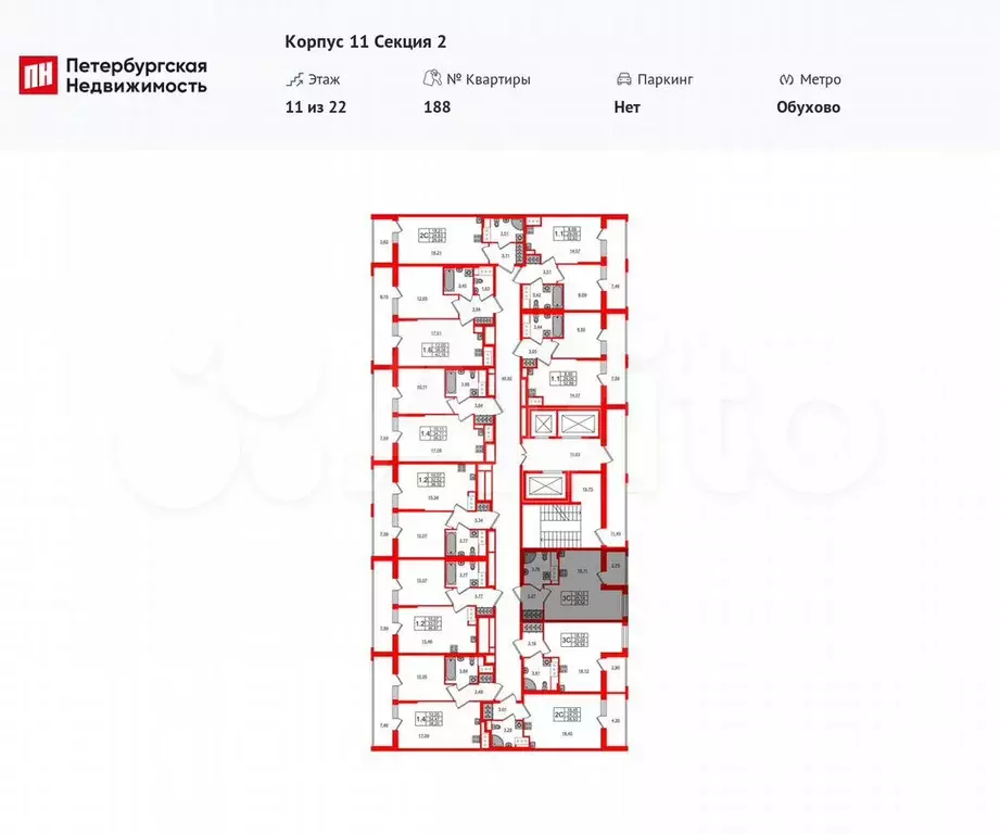 Квартира-студия, 25,1 м, 11/22 эт. - Фото 1