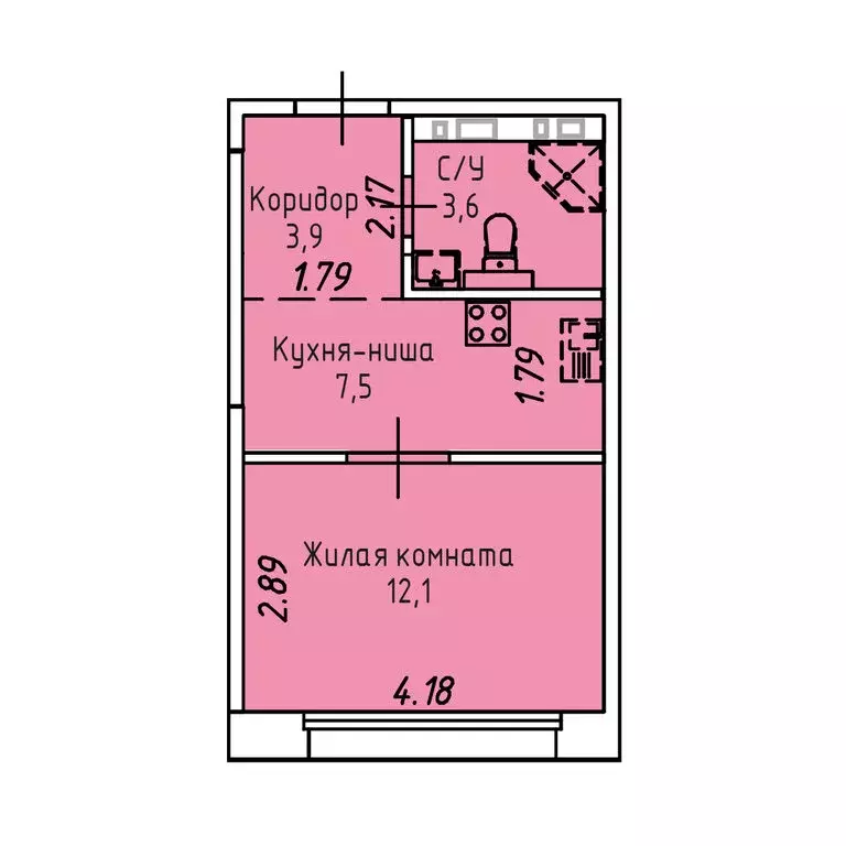 1-комнатная квартира: Иркутск, Култукская улица, 16 (27.1 м) - Фото 0