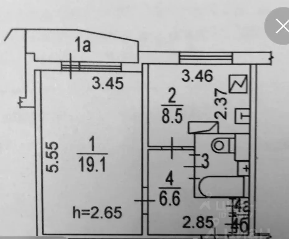 1-к кв. Москва Рублевское ш., 52 (37.6 м) - Фото 2