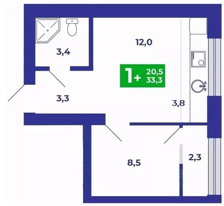 1-к кв. Башкортостан, Стерлитамакский район, Отрадовский сельсовет, с. ... - Фото 1