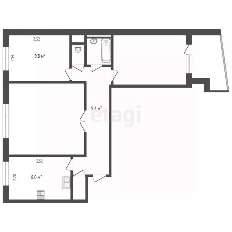 Комната Москва Зеленодольская ул., 7К1 (9.8 м) - Фото 1