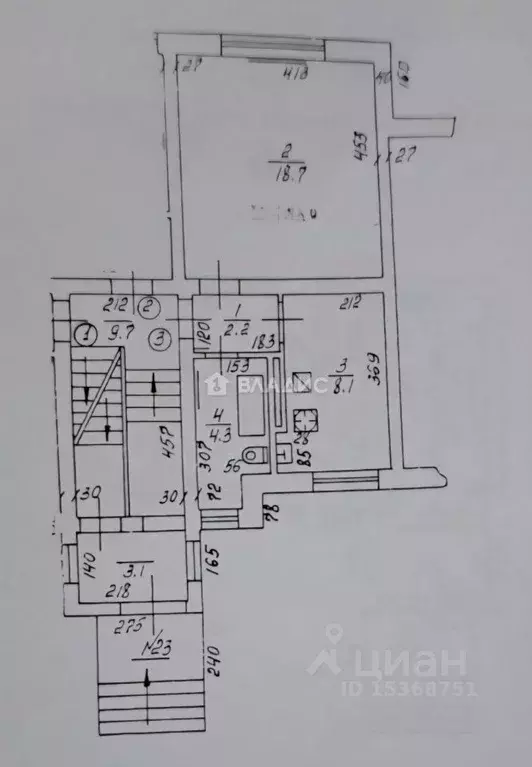 1-к кв. Калининградская область, Калининград ул. Юрия Костикова, 23 ... - Фото 2