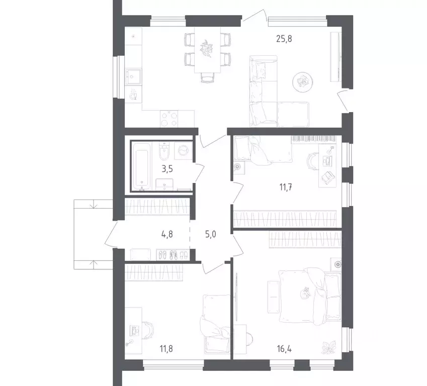 Дом в Московская область, Пушкинский городской округ, с. Семеновское  ... - Фото 1