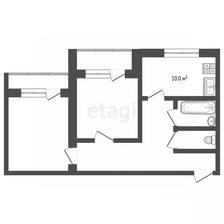 2-к кв. Хабаровский край, Хабаровск Воронежское ш., 13/3 (52.1 м) - Фото 0