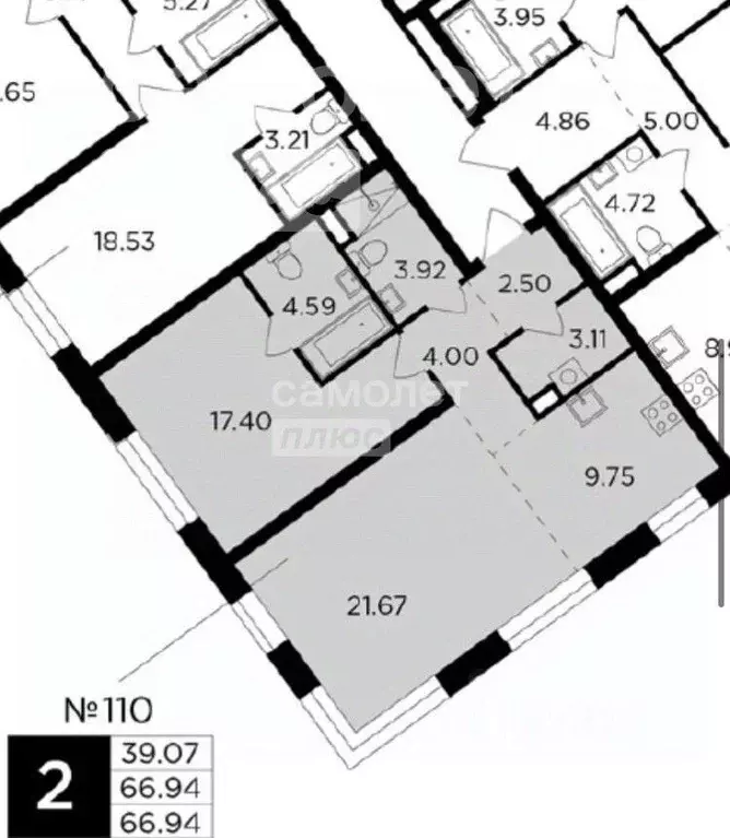 2-к кв. Москва Симоновская наб., 1С24 (67.0 м) - Фото 1