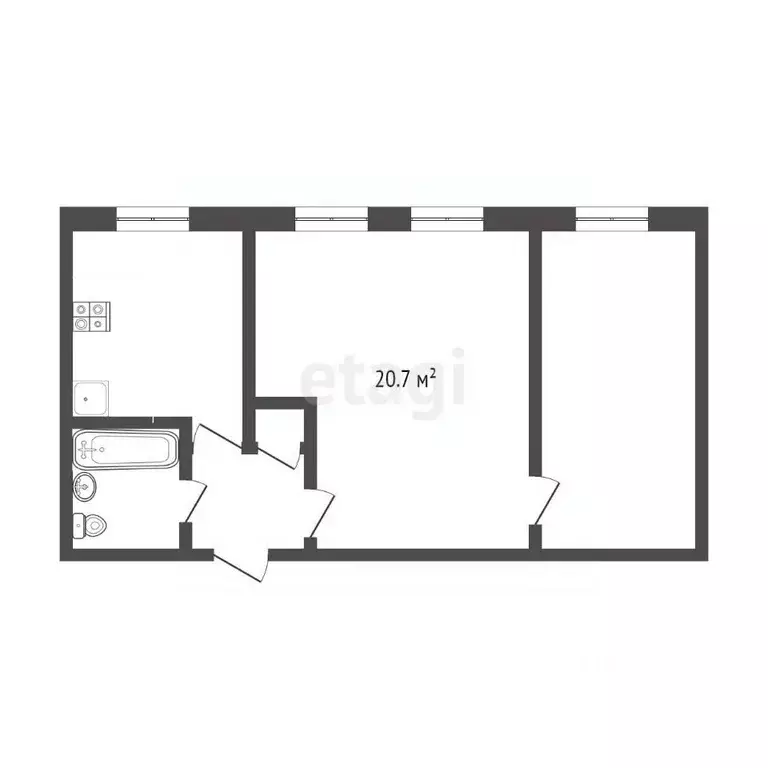 2-к кв. Тюменская область, Тюмень Военная ул., 15 (41.2 м) - Фото 2