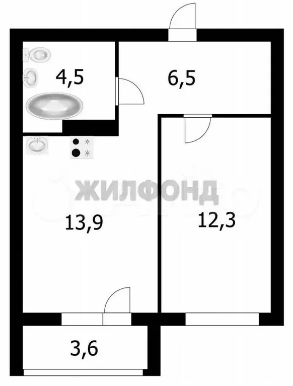 1-к. квартира, 37,4 м, 14/15 эт. - Фото 0