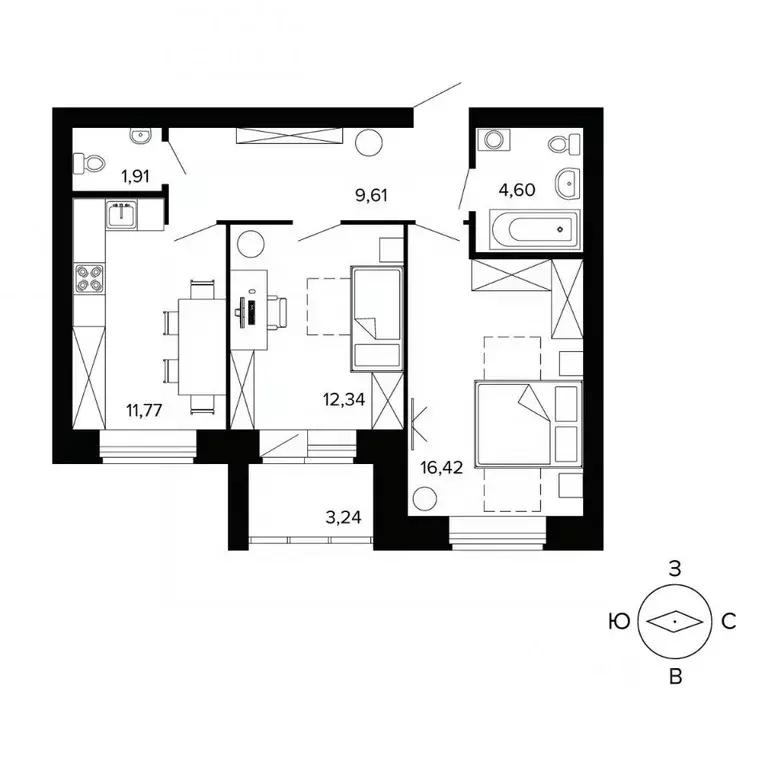 2-к кв. Свердловская область, Березовский бул. Малахитовый (60.5 м) - Фото 1