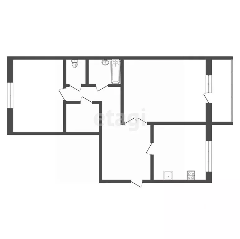 2-к кв. Тульская область, Тула ул. Дементьева, 11 (51.5 м) - Фото 2