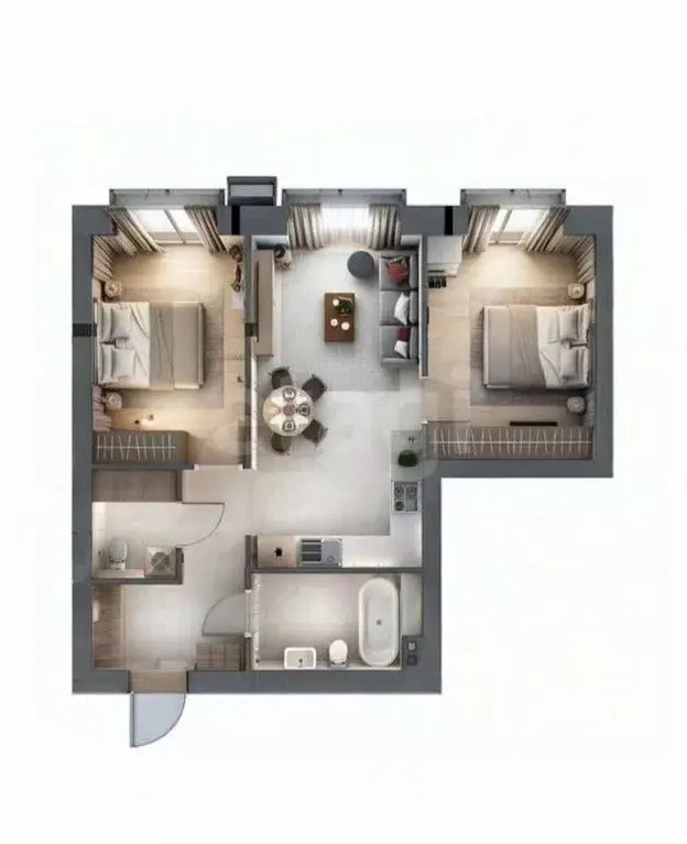 2-к кв. Иркутская область, Иркутский муниципальный округ, д. ... - Фото 2