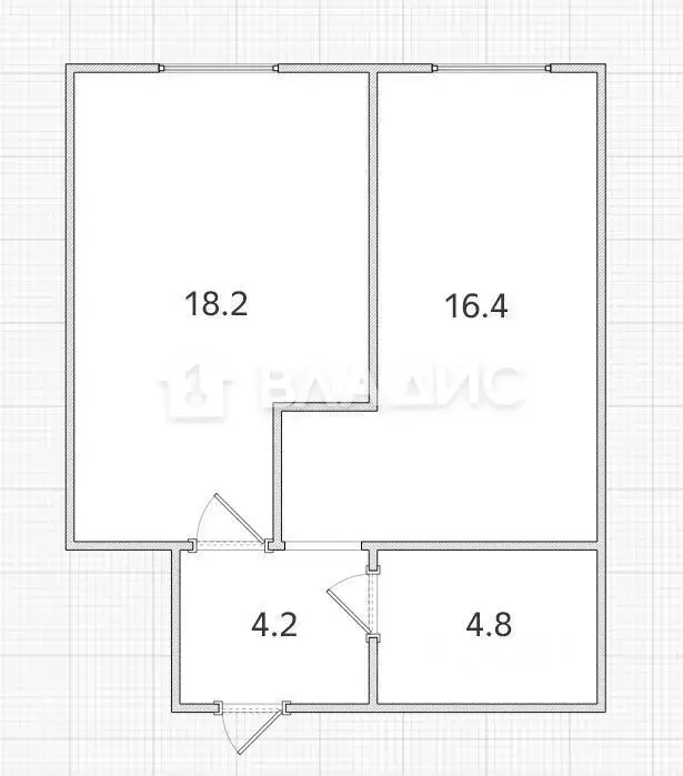 1-к кв. Иркутская область, Иркутск ул. Калинина, 15/1 (43.6 м) - Фото 2