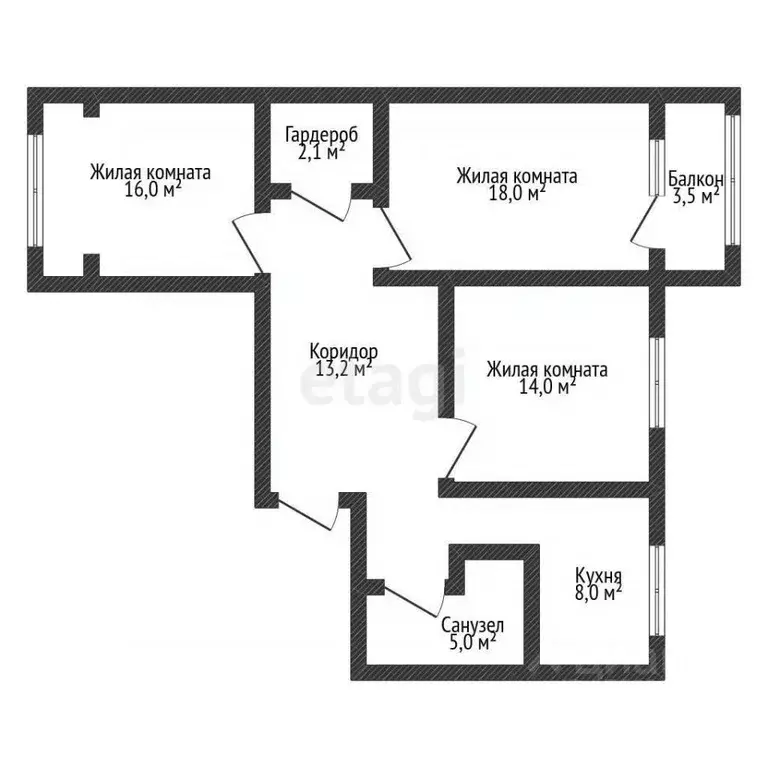 2-к кв. Краснодарский край, Краснодар Юбилейный мкр, просп. Чекистов, ... - Фото 2