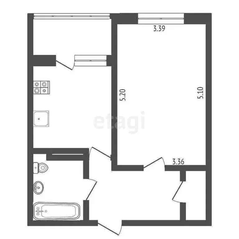 1-комнатная квартира: Ярославль, улица Батова, 30/1 (42 м) - Фото 1