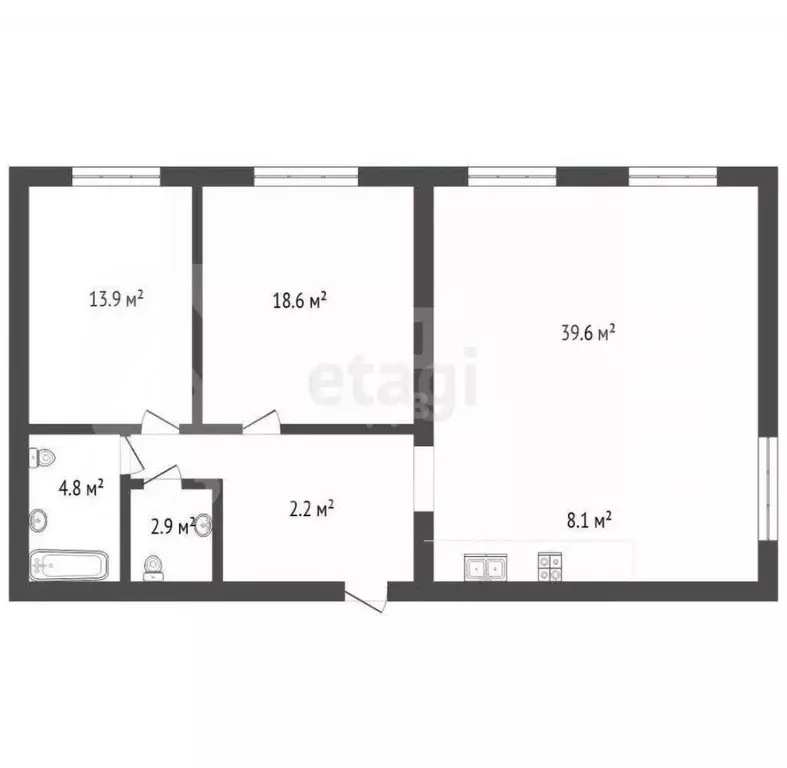 3-к кв. Тюменская область, Тюмень Новгородская ул., 14 (99.5 м) - Фото 2