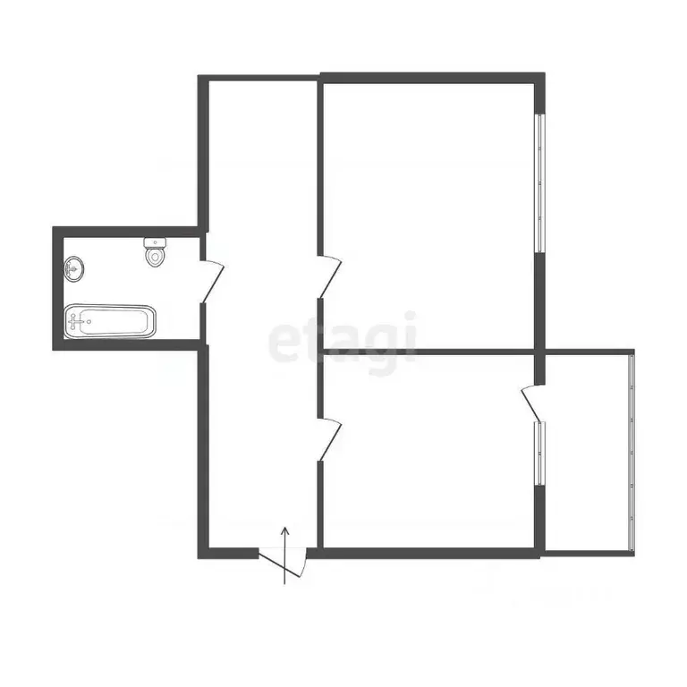 1-к кв. Свердловская область, Екатеринбург ул. Мира, 41 (44.2 м) - Фото 2