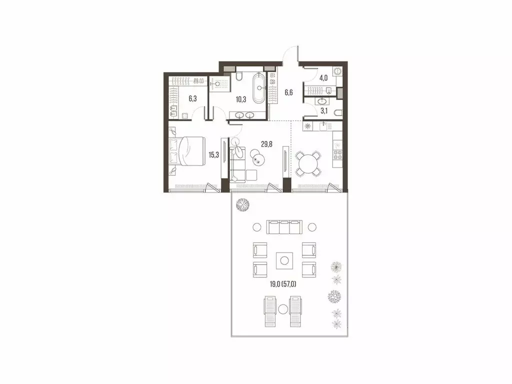 2-комнатная квартира: Москва, Летниковская улица, 11к1 (94.4 м) - Фото 1