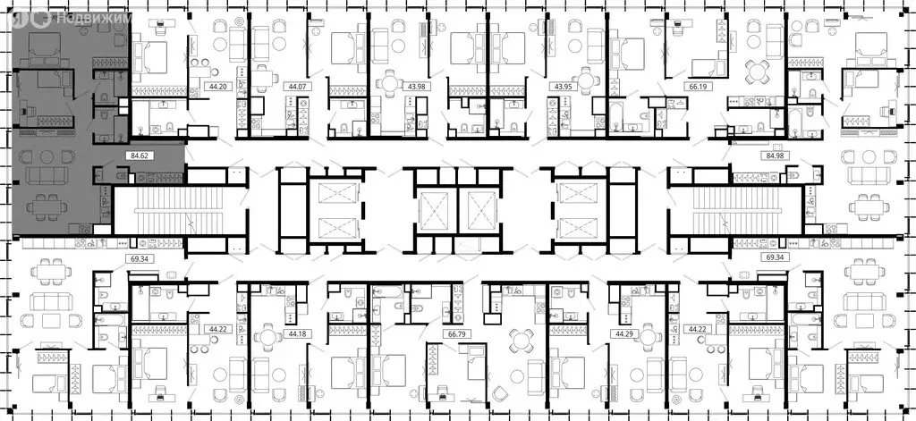 2-комнатная квартира: Москва, 4-я улица Марьиной Рощи, 12к1 (84.62 м) - Фото 1