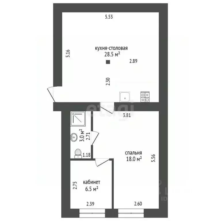 2-к кв. Москва ул. Петровка, 24С2 (56.0 м) - Фото 2