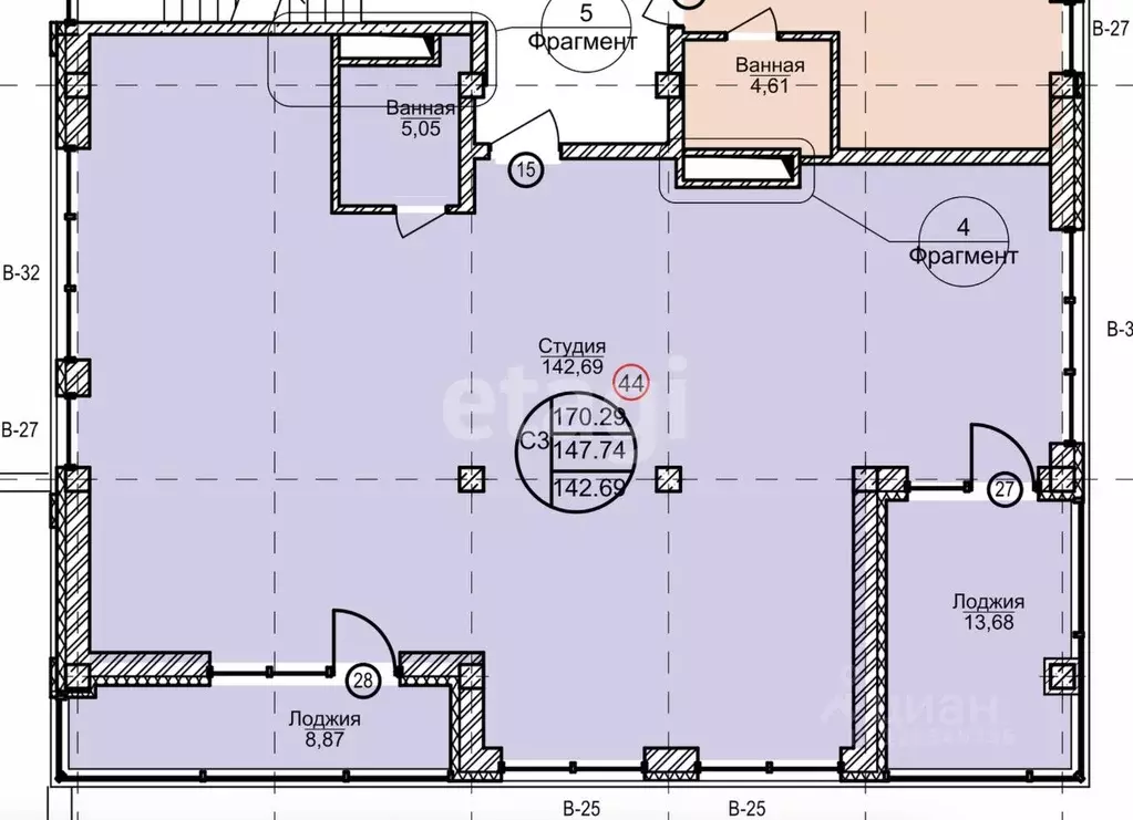 3-к кв. Нижегородская область, Дзержинск просп. Циолковского, 100В ... - Фото 2