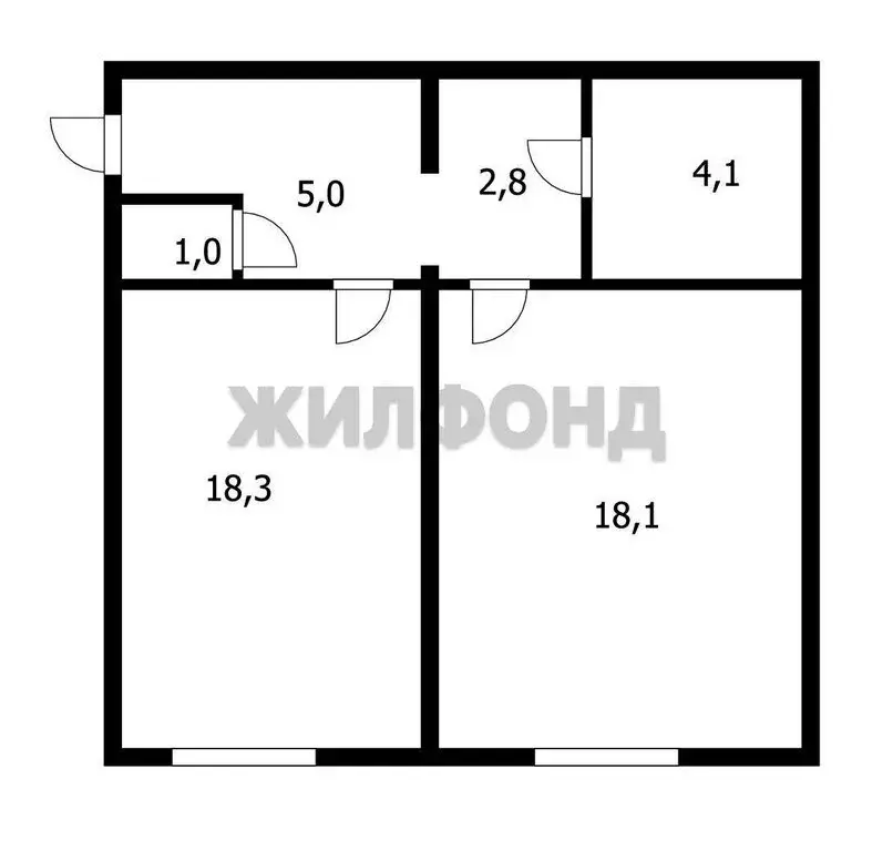 2-комнатная квартира: Новосибирская область, рабочий посёлок Колывань, ... - Фото 1
