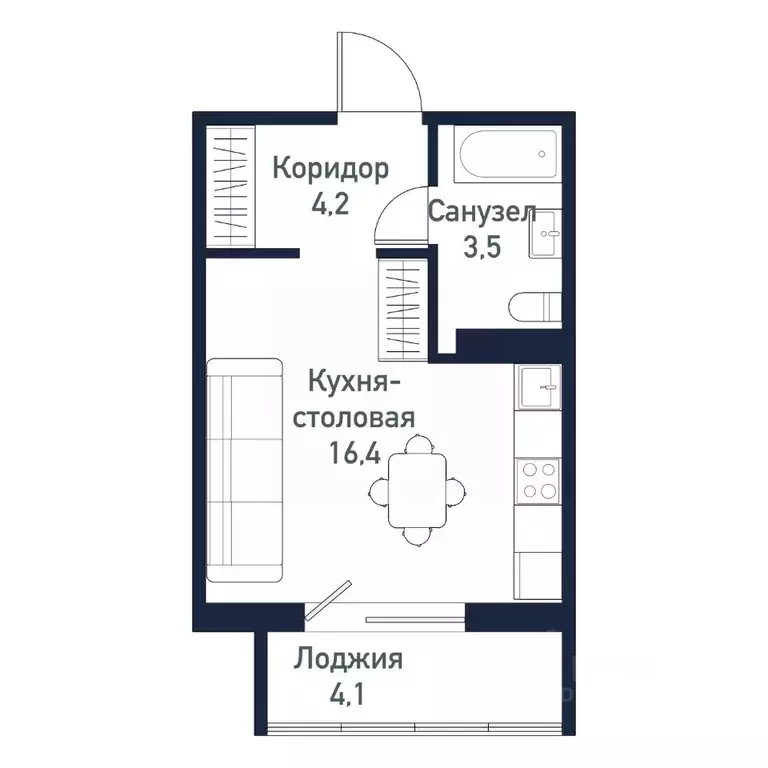 Студия Челябинская область, Челябинский городской округ, пос. ... - Фото 0
