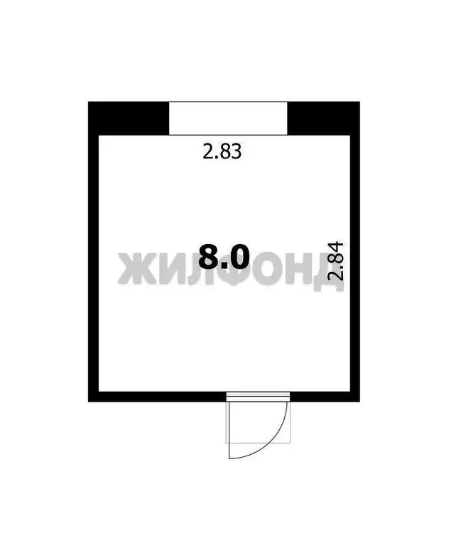 1к в -комнатной квартире (8 м) - Фото 1