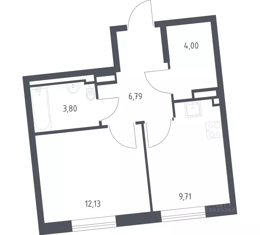 1-к кв. Ленинградская область, Ломоносовский район, Лаголовское с/пос, ... - Фото 1