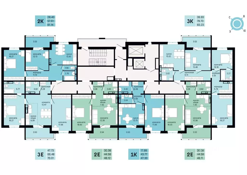 2-к кв. Пермский край, Пермь ул. Танцорова, 96 (61.14 м) - Фото 2