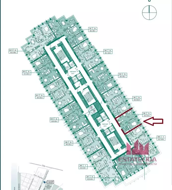 1-комнатная квартира: Москва, бульвар Братьев Весниных, 1 (43.6 м) - Фото 1