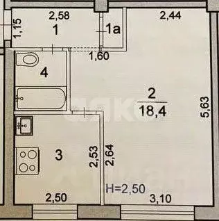 1-к кв. Волгоградская область, Волгоград Иркутская ул., 7 (31.3 м) - Фото 1
