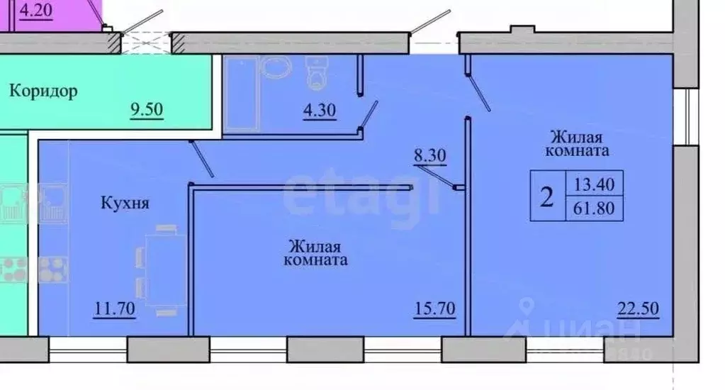 2-к кв. Саратовская область, Балашов Советская ул., 159 (61.8 м) - Фото 1