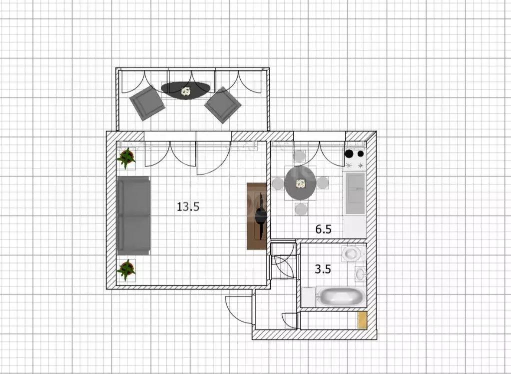 1-к кв. Оренбургская область, Оренбург Брестская ул., 5 (28.8 м) - Фото 2