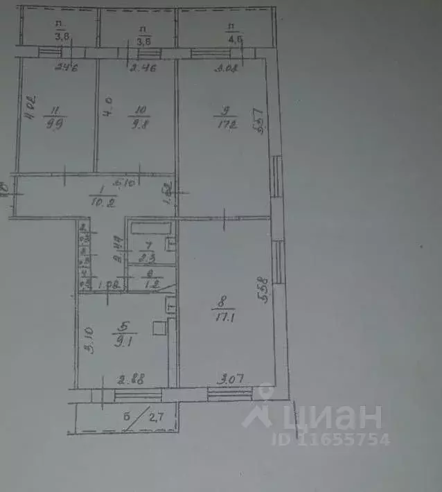 4-к кв. Башкортостан, Уфа Батырская ул., 8/1 (84.4 м) - Фото 1