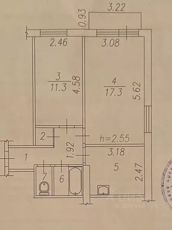 2-к кв. Кемеровская область, Новокузнецк ул. Клименко, 24 (45.0 м) - Фото 0