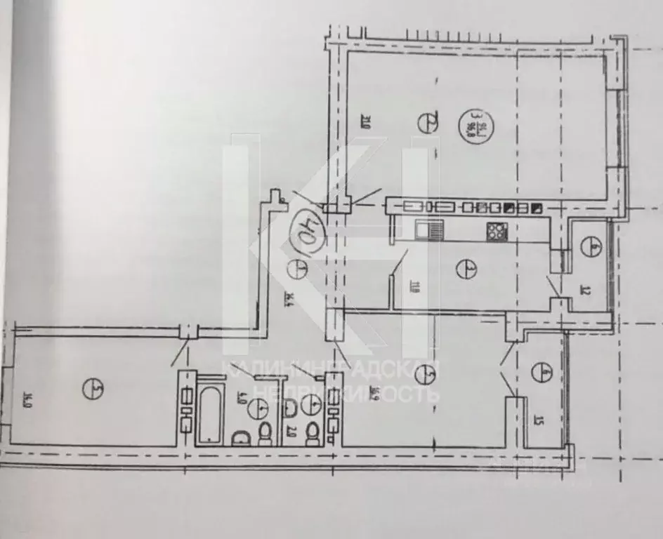 3-к кв. Калининградская область, Калининград ул. Старшины Дадаева, 70 ... - Фото 2
